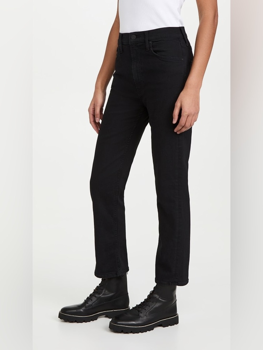 Mother Jeans High Waisted Rider Ankle Denim Not Guilty Black Revolve Size 27